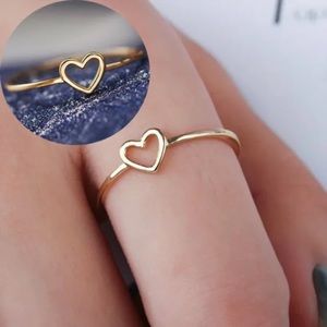 Gold Open Heart Ring NEW